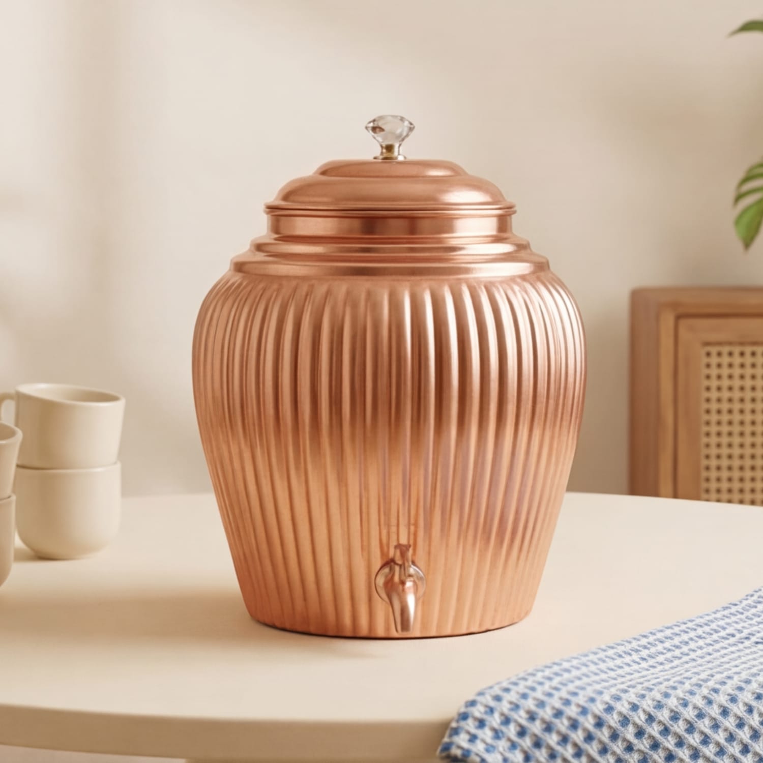Copper Water Dispenser with Copper Tap – 14 Litre