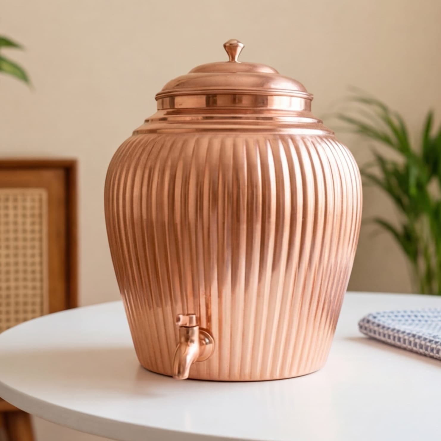 Copper Water Dispenser with Copper Tap – 14 Litre