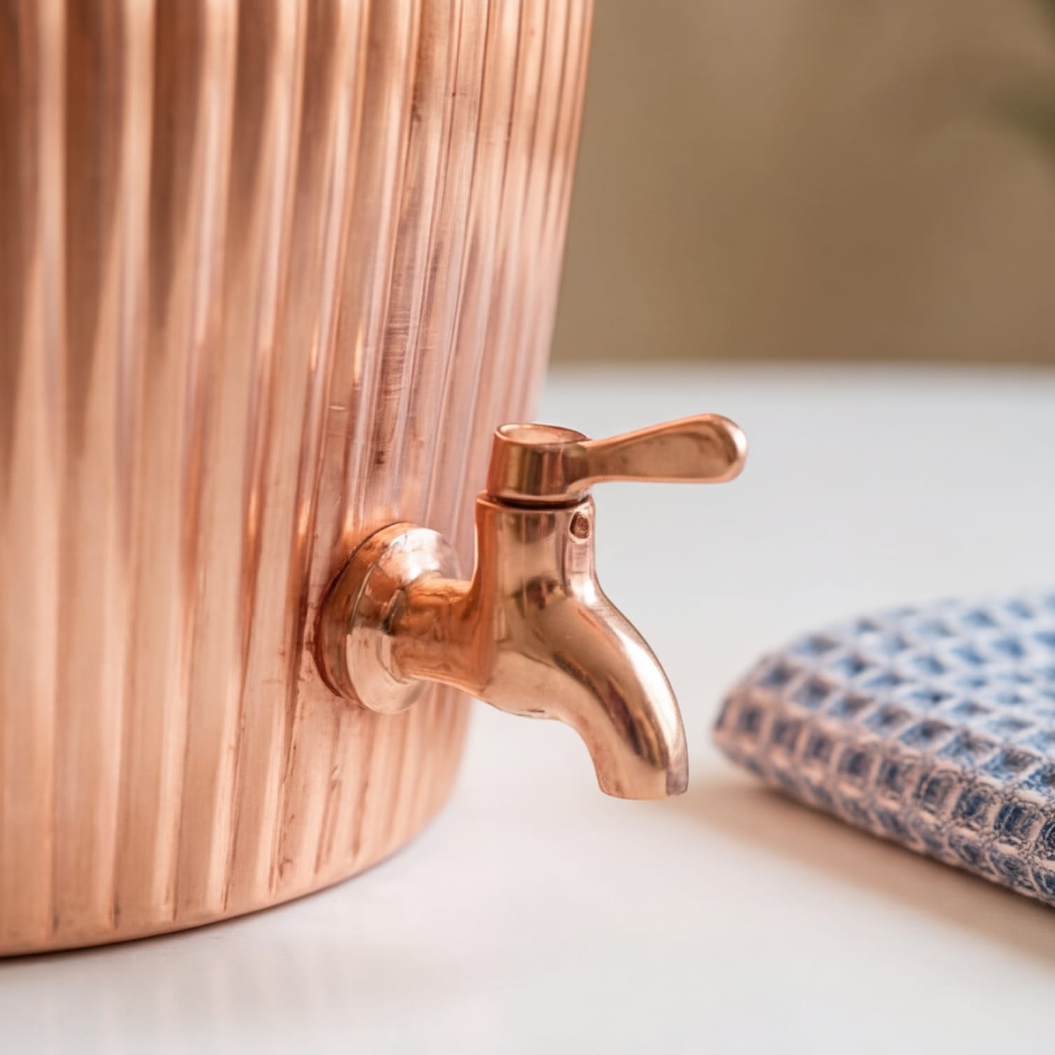 Copper Water Dispenser with Copper Tap – 14 Litre