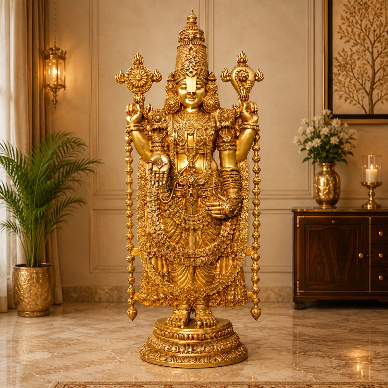 Brass Lord Venkateswara Balaji Idol- 4 feet
