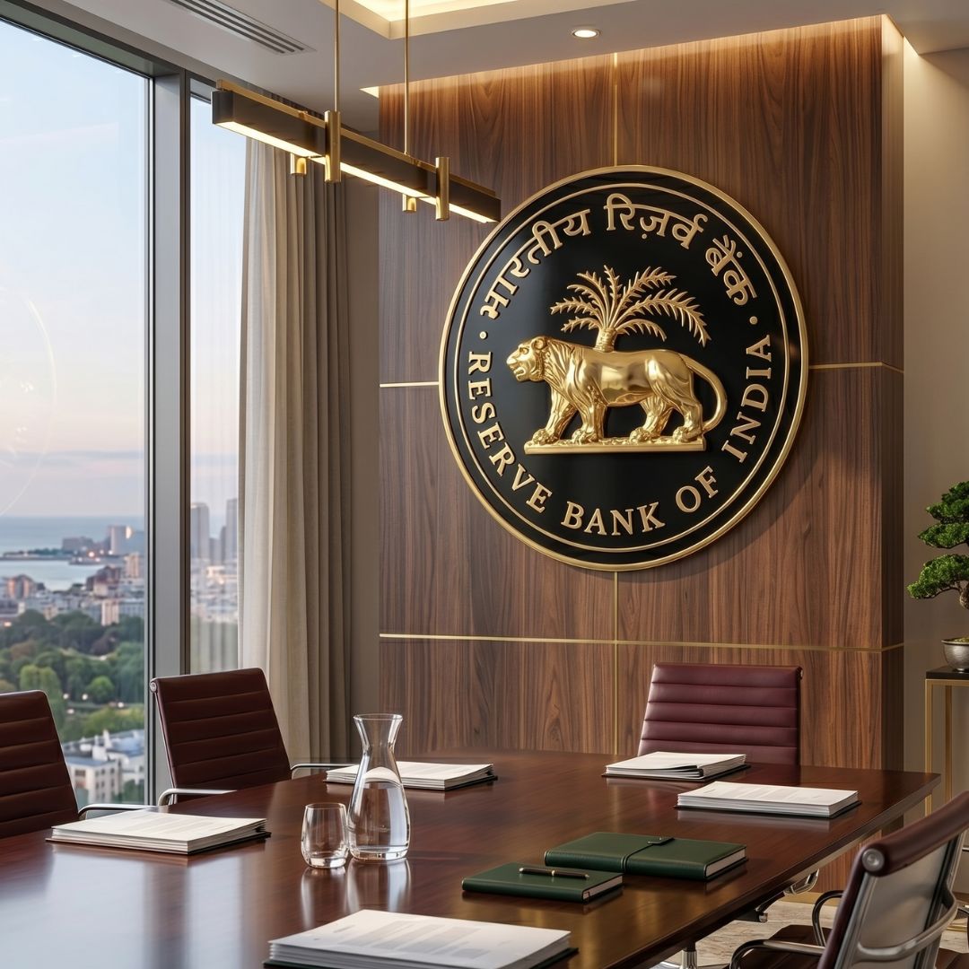 Brass Reserve Bank of India Emblem Wall Plaque