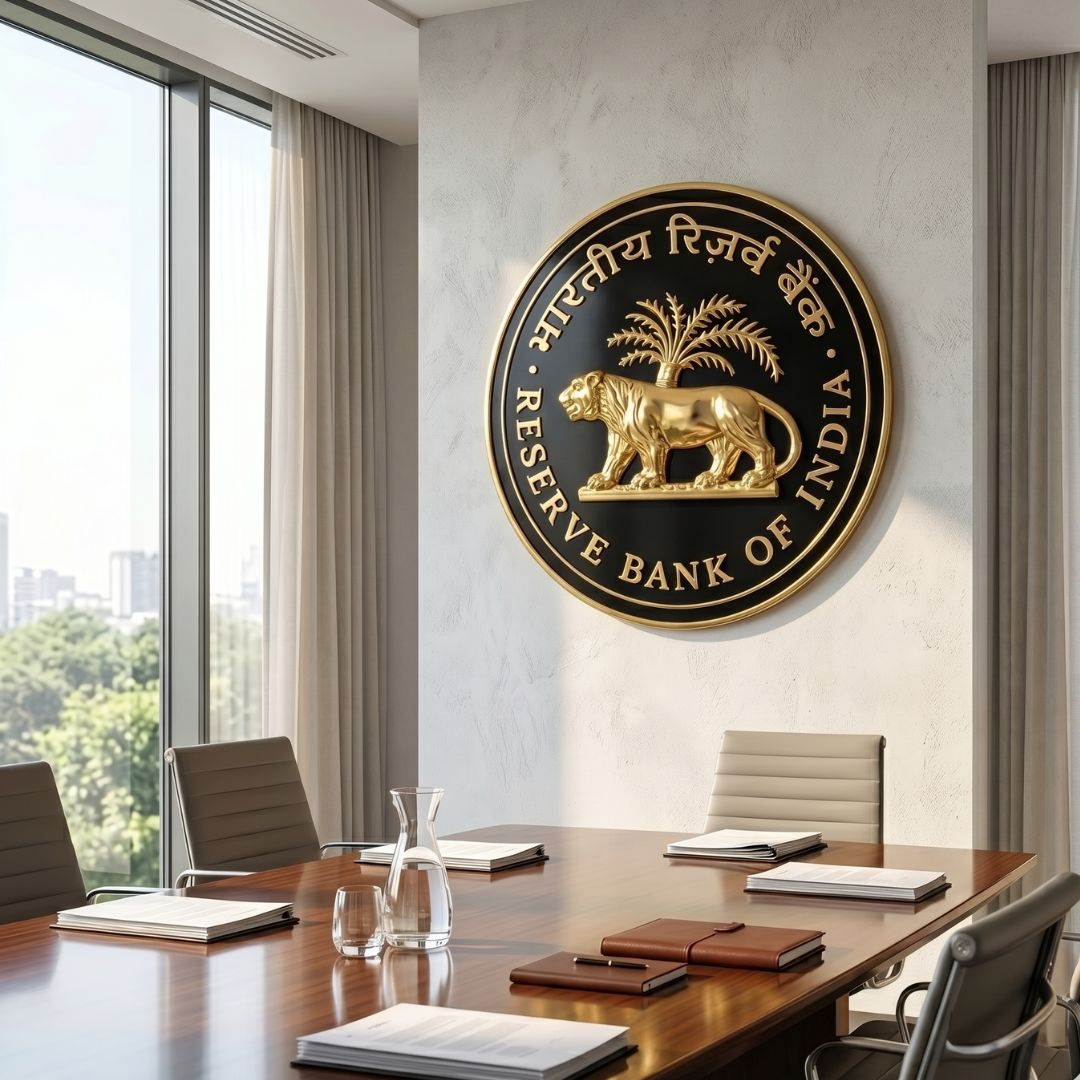 Brass Reserve Bank of India Emblem Wall Plaque
