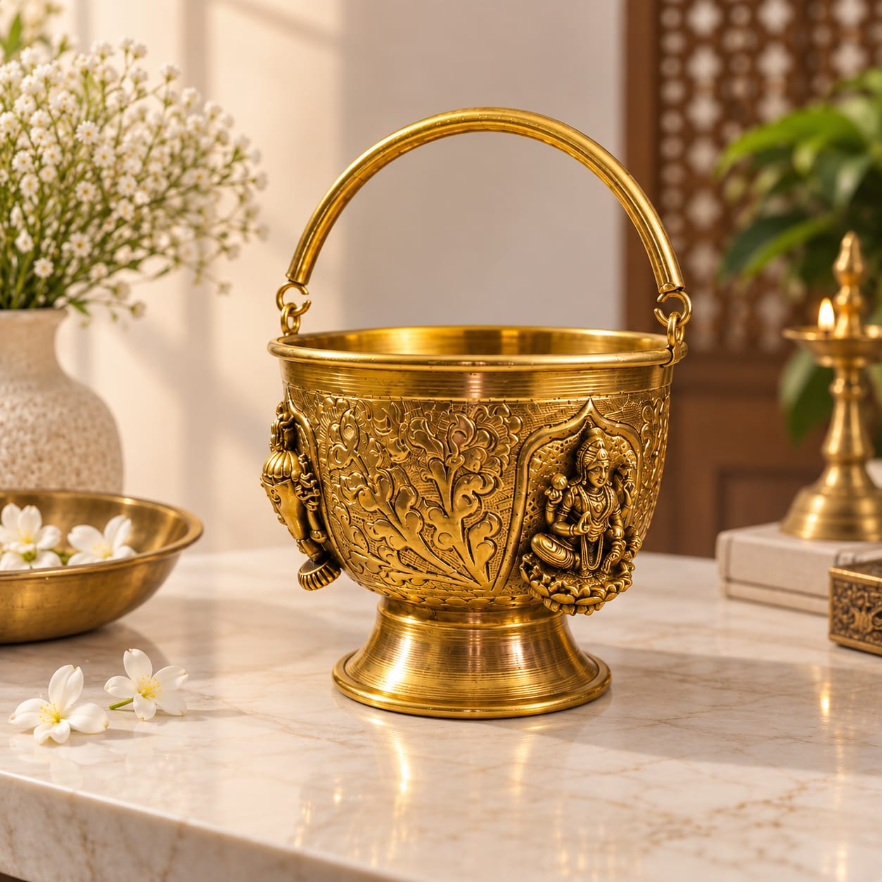 Brass bhog bowl