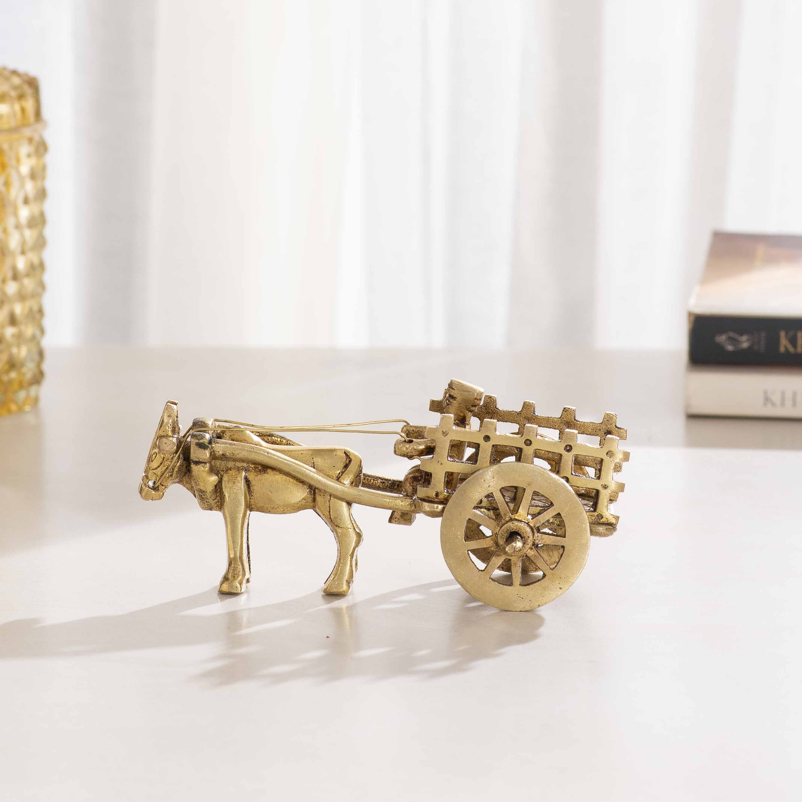 Darbar Craft - Brass Bull Cart 