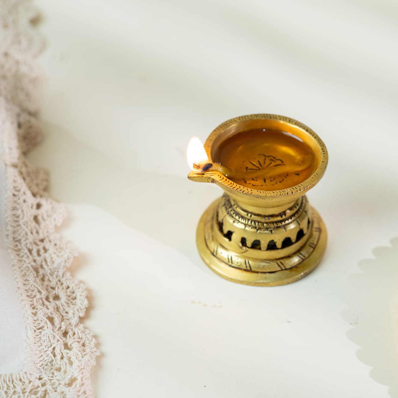 Brass Traditional Diya set