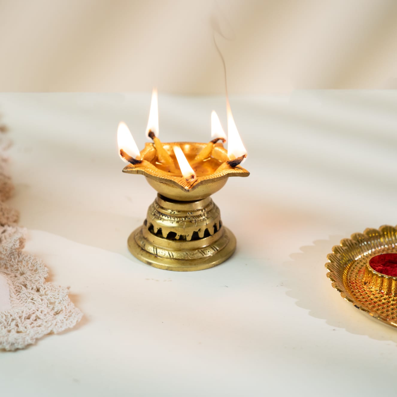 Brass Traditional Diya set
