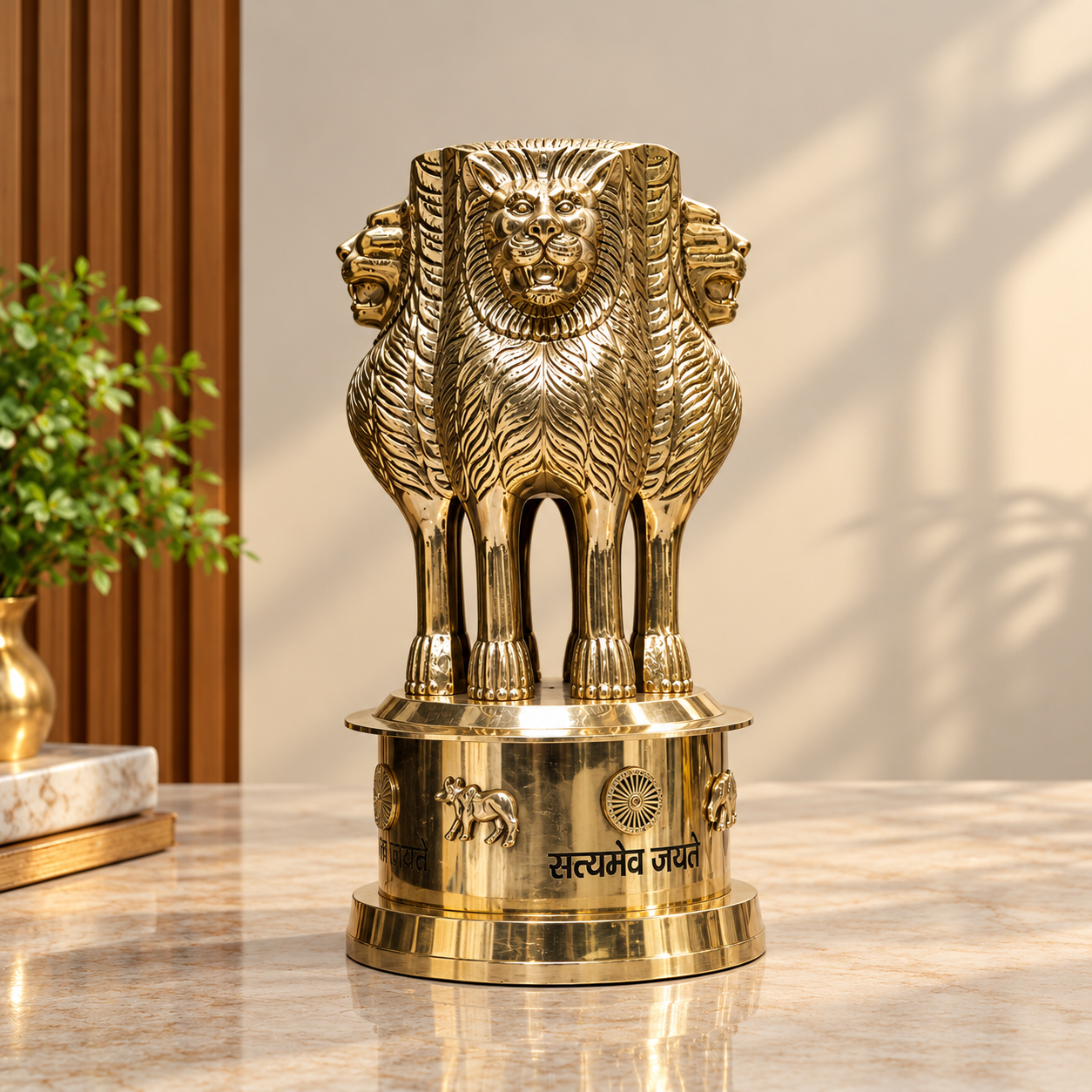 Brass Ashok Stambh - 10 Inch