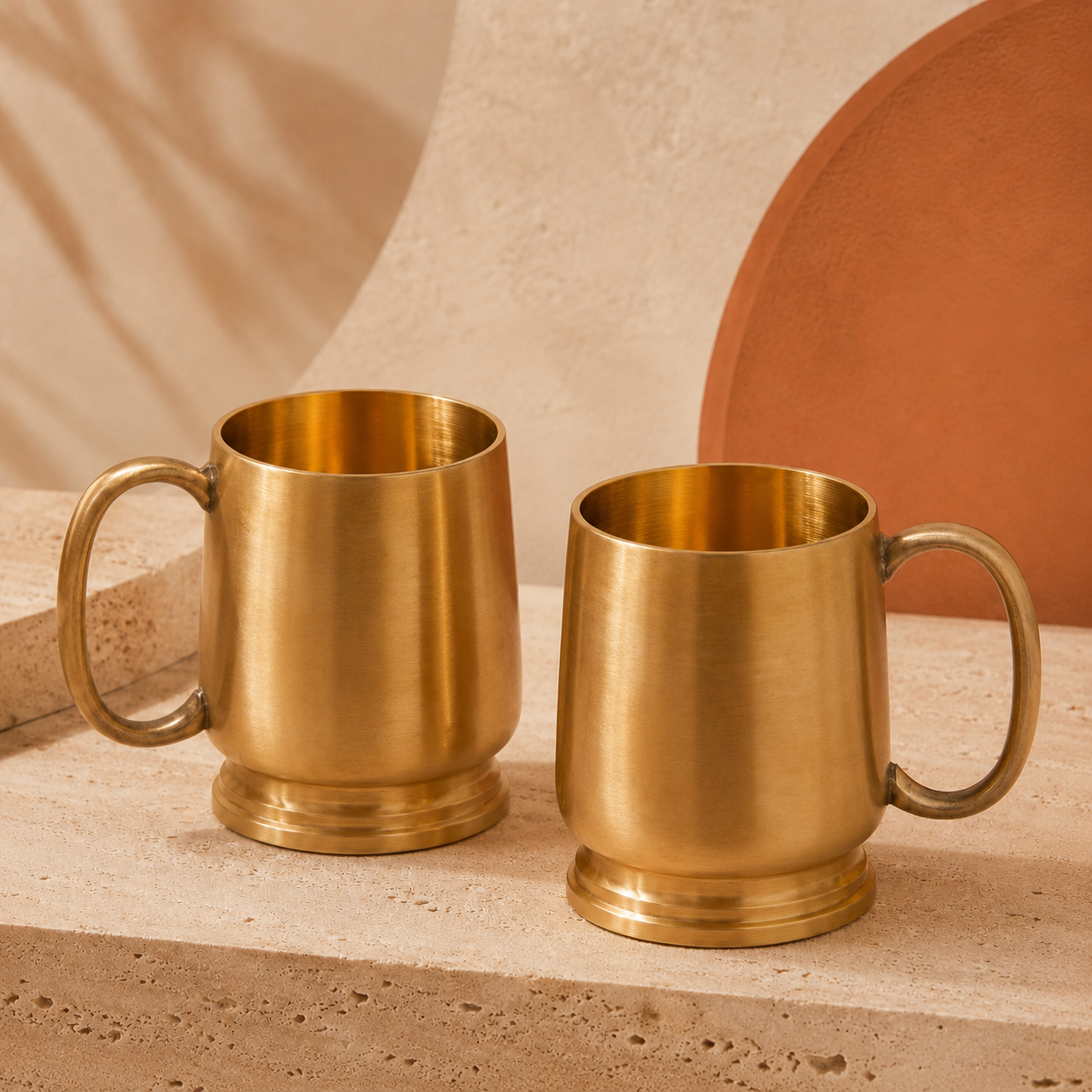 Brass Oreo Coffee Mug Set of 2 - 350 ml