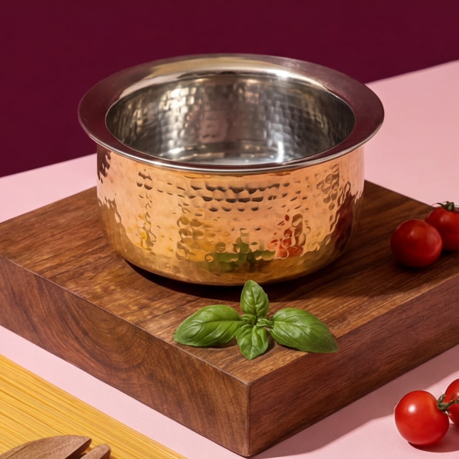 Brass Patila - Set of 3 with Lid