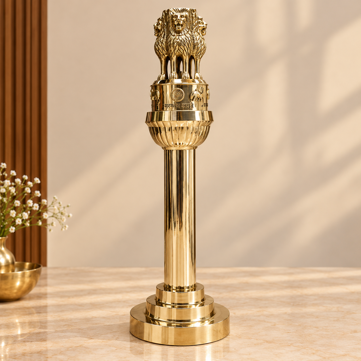 Brass Ashoka Pillar - 24 inch