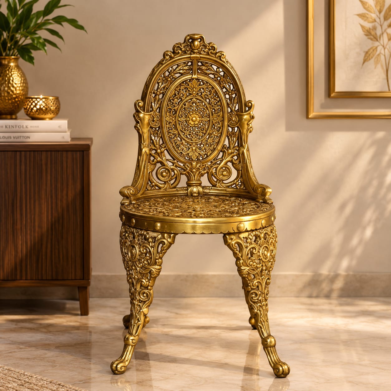 Antique Gold Ornate Royal Chair
