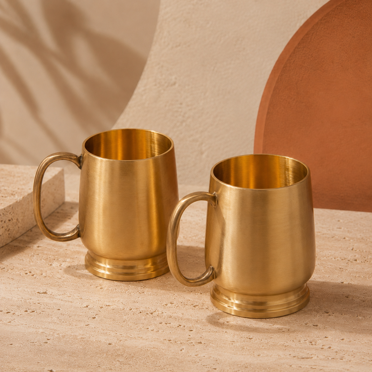 Brass Oreo Coffee Mug Set of 2 - 350 ml