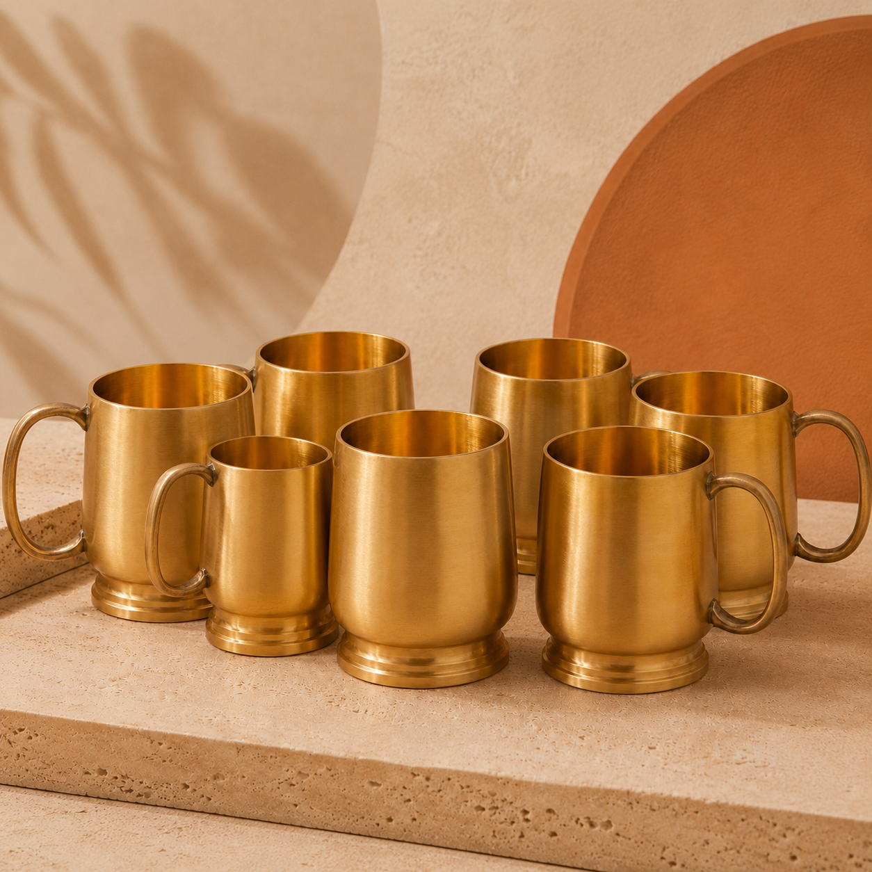 Brass Oreo Coffee Mug Set of 6 - 350 ml