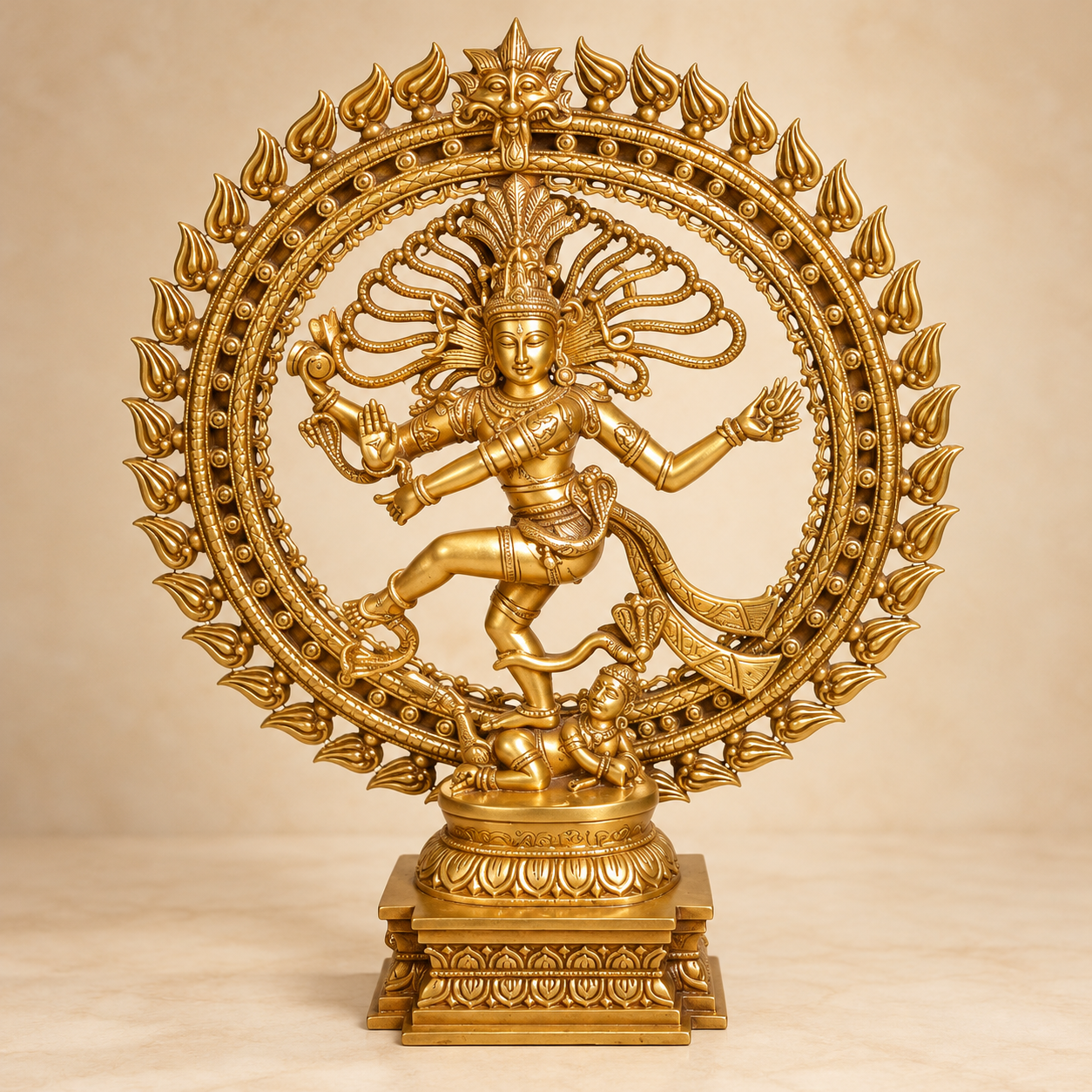 Brass Nataraja Idol – Traditional Dancing Shiva Statue- 20 inch