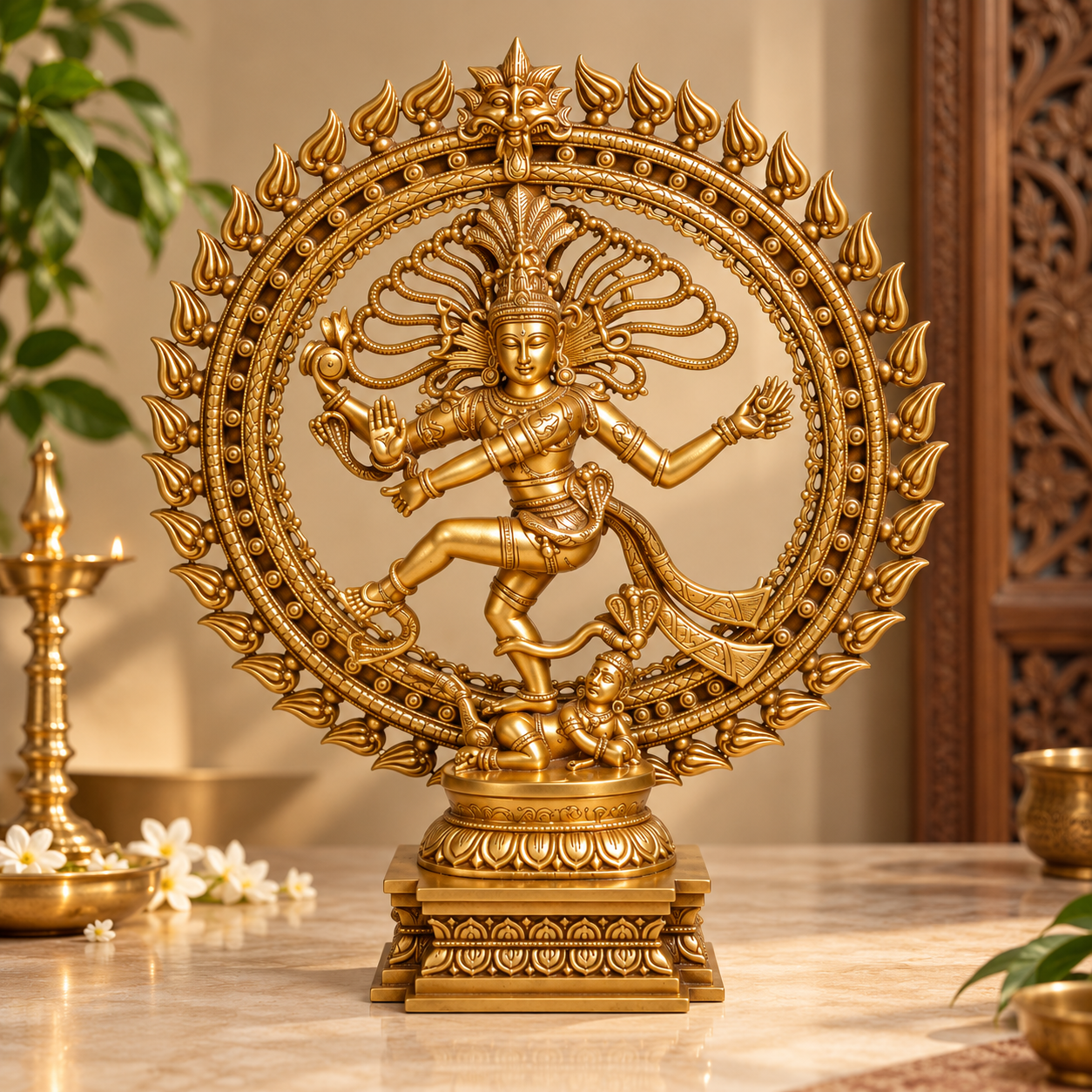 Brass Nataraja Idol – Traditional Dancing Shiva Statue- 20 inch