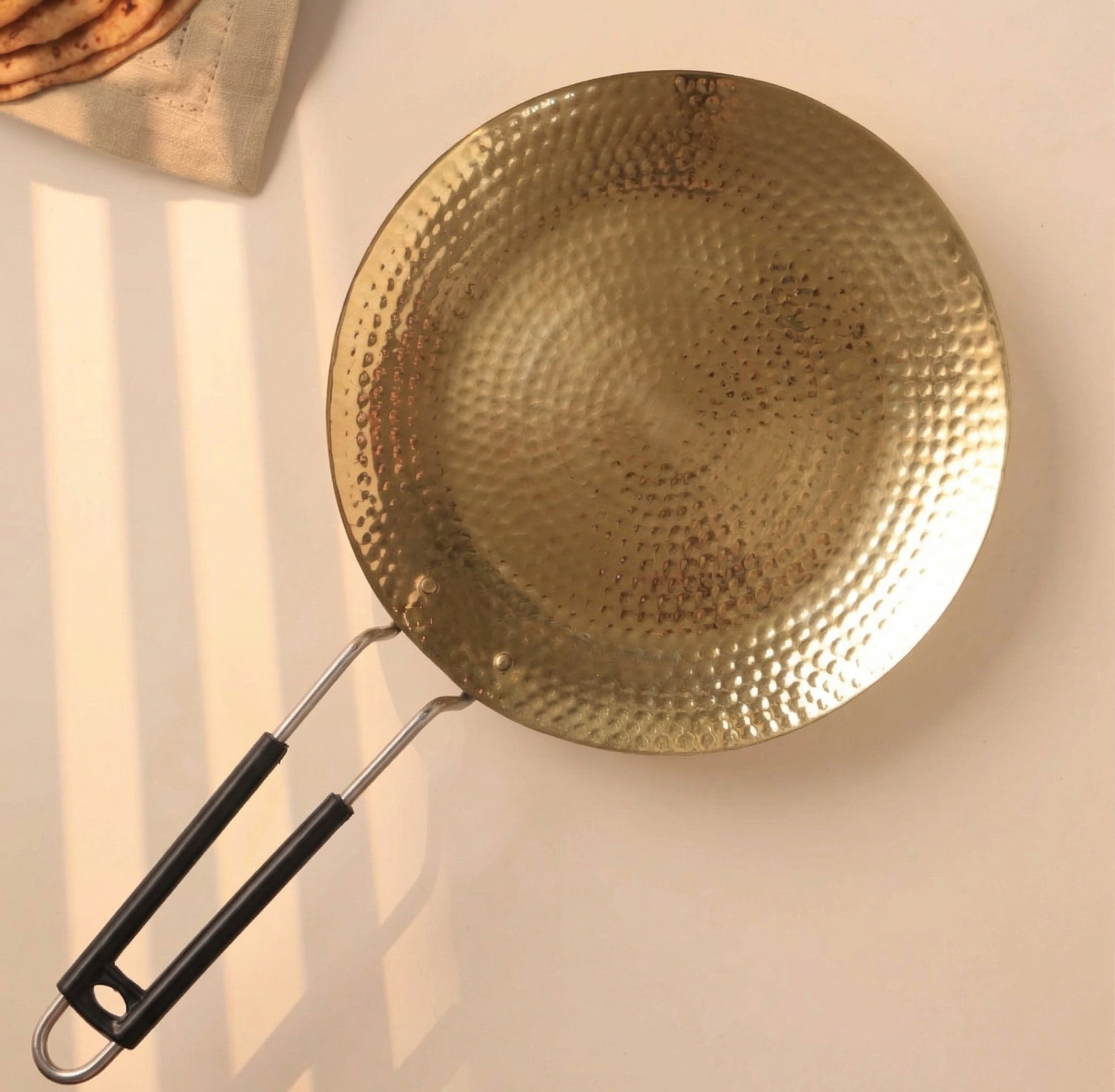 Brass Tawa with Insulated handle - Roti Tawa in Brass